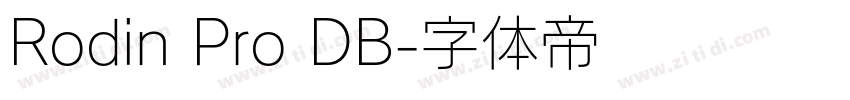 Rodin Pro DB字体转换